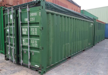 20 feet standard shipping containers in container yard